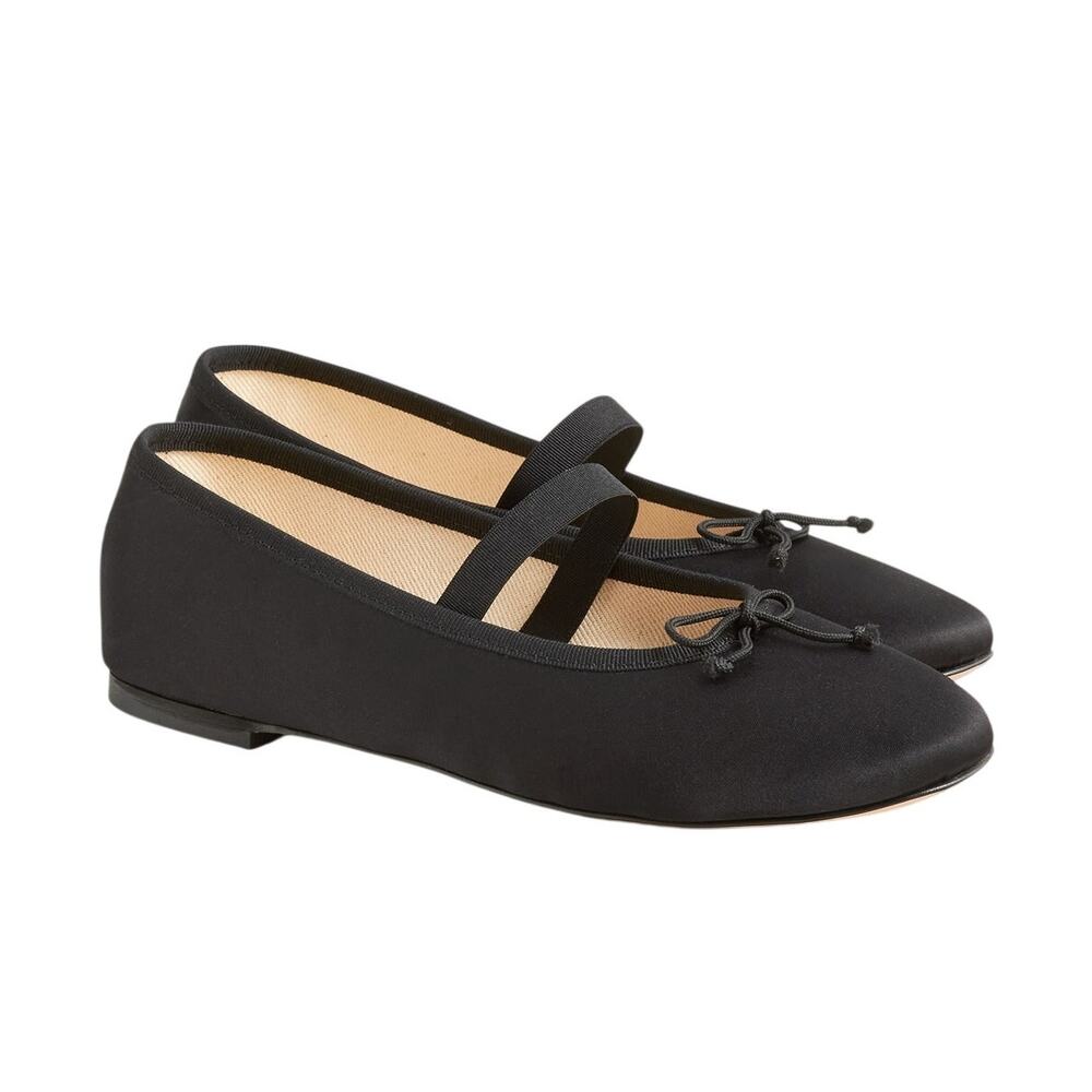 J.Crew Strappy Black Zoe Flats Size 7